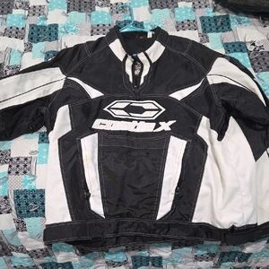 Black and White Motorcycle Jacket